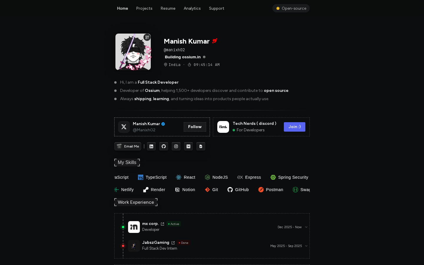 Full Stack Developer Portfolio